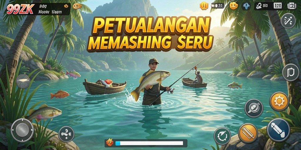 Tangkapan ikan besar di 99ZK dengan pemandangan alam yang indah.