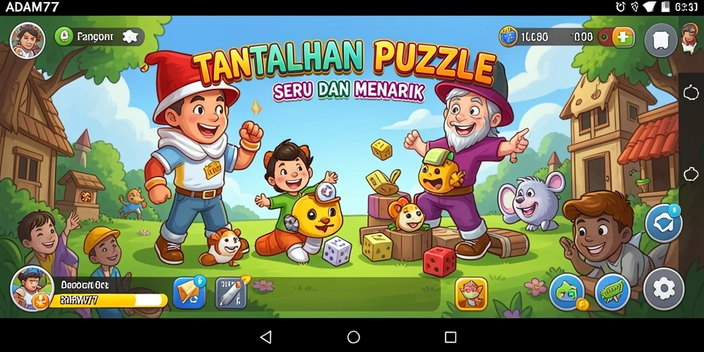 Gameplay seru dan menantang dalam ADAM77.