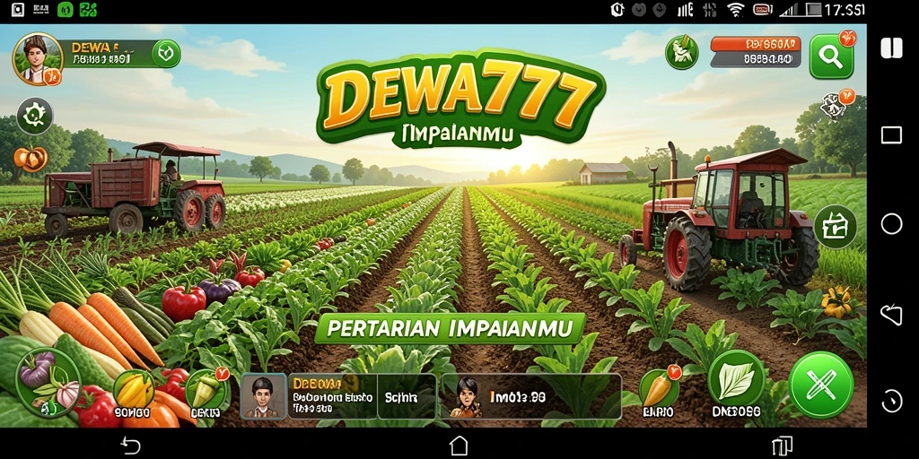 Screenshot DEWA777 menunjukkan gameplay berkebun yang seru dan interaktif.