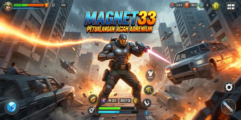 Tampilan gameplay menegangkan dari MAGNET33 menunjukkan aksi seru.