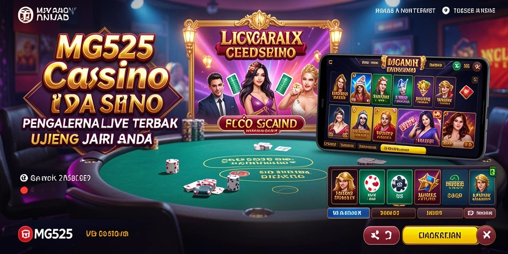 Tampilan gameplay Live Casino MG525 yang mendebarkan.