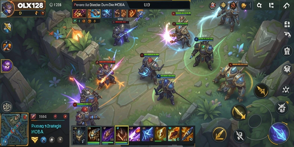 Tampilan seru dan mendebarkan dalam gameplay MOBA.