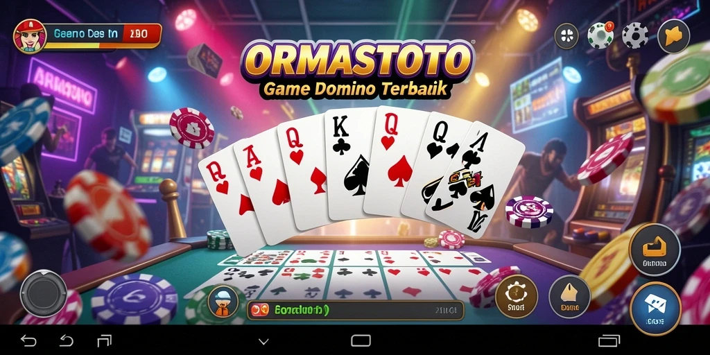 Screenshot gameplay ORMASTOTO yang menampilkan momen seru permainan Domino.