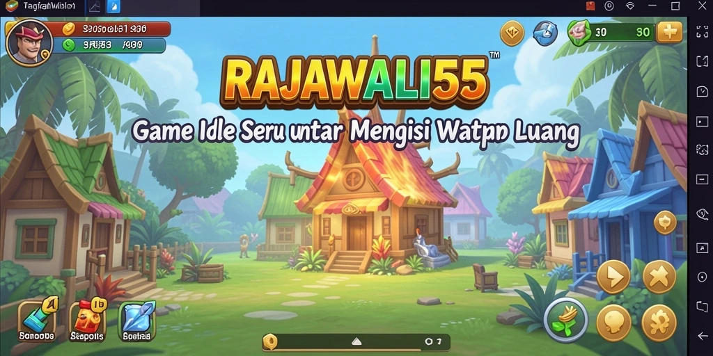 Tampilan gameplay menarik di RAJAWALI55 dengan fitur Idle yang unik.