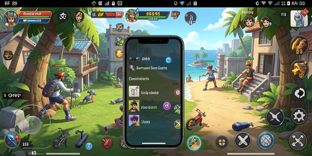 Tampilan gameplay menarik dari RR89 yang penuh warna dan seru.