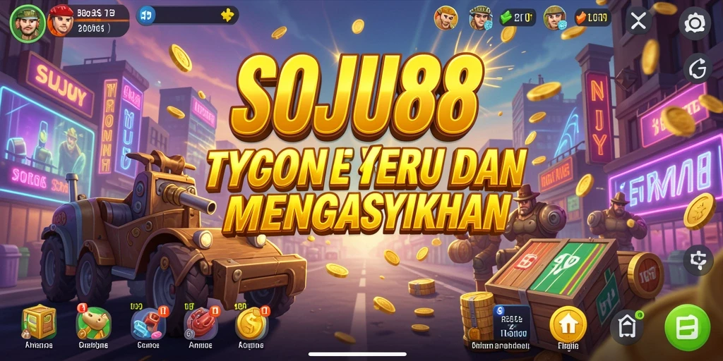 Tampilan gameplay SOJU88 dengan berbagai pilihan bisnis yang menarik.