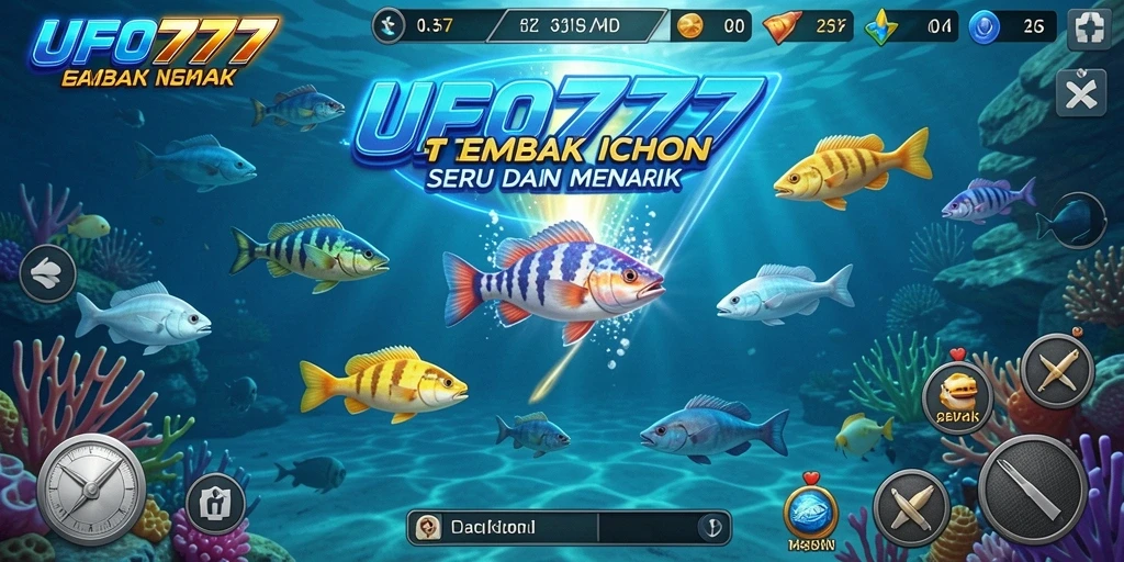 Gameplay dinamis UFO777 menampilkan aksi tembak ikan yang seru.
